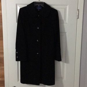 Mackintosh New England Black wool coat size 6p